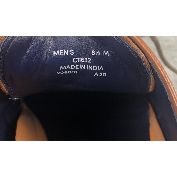 Cole Haan Mens Lenox Hill Oxford Size 8.5 D Cognac Tan Cap Toe Dress Shoe
